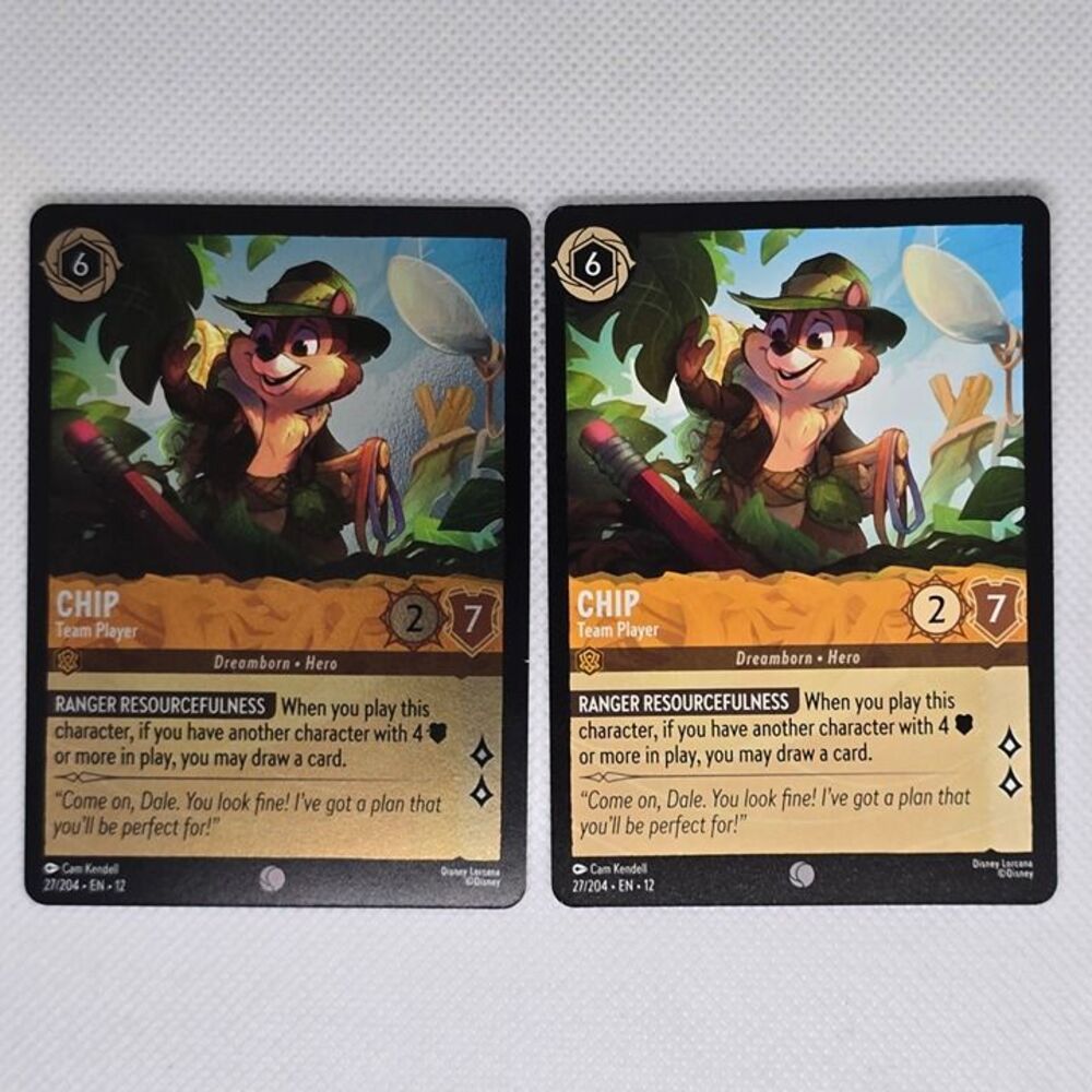 Chip - Team Player [Foil] & Regular #27 Lorcana Wilds Unknown